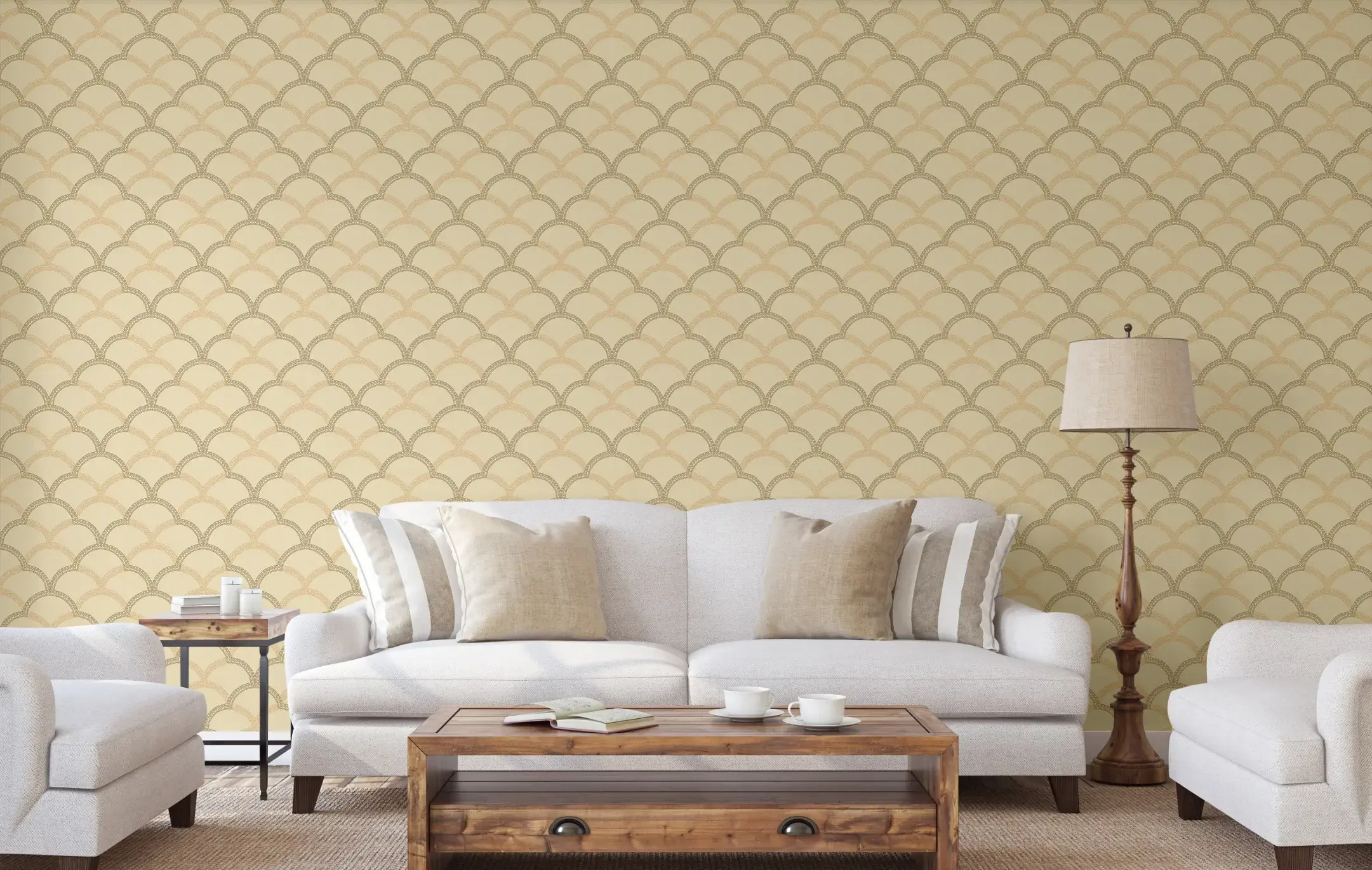 Cream Embossed Wallpaper – 3D Lace (7811-2) Cream Embossed Wallpaper – 3D Lace (7811-2)
